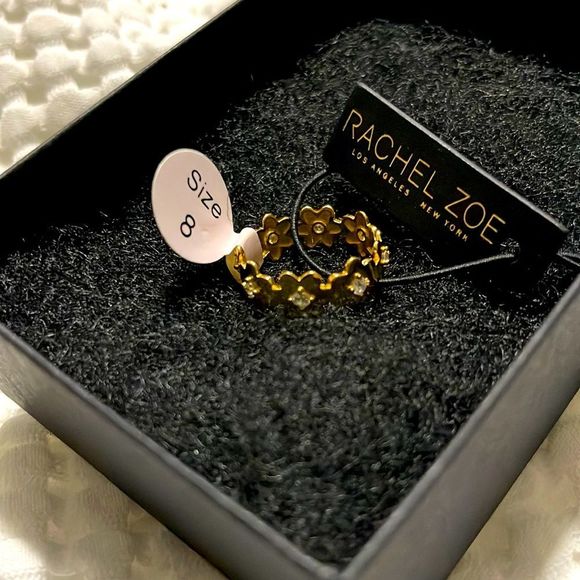 Rachel Zoe Jewelry - NWT- Rachel Zoe - CZ Flower Ring. Size 8
